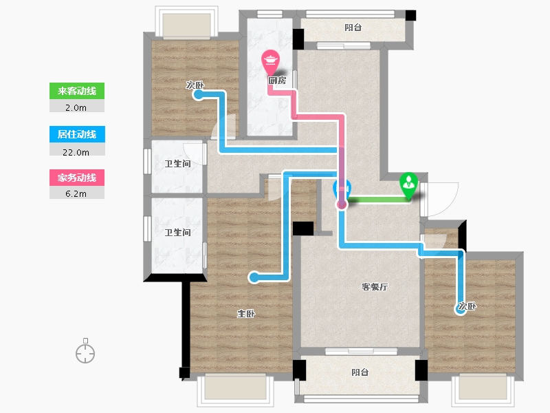 江西省-南昌市-市政绿城桂语江南-92.04-户型库-动静线