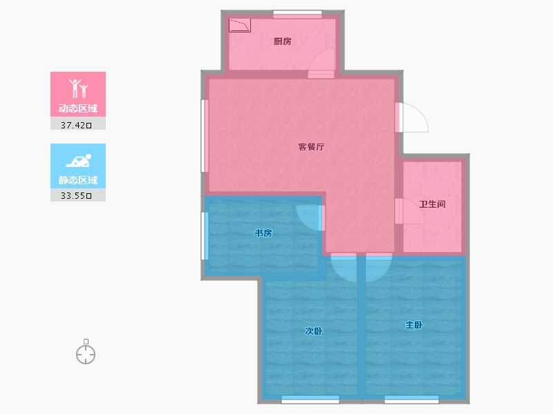 辽宁省-沈阳市-汇置尚都-62.13-户型库-动静分区