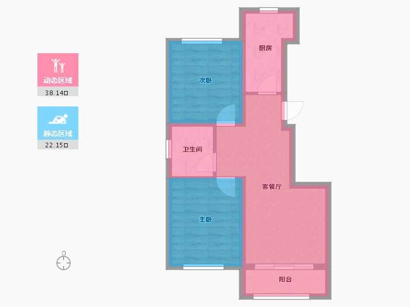 河北省-唐山市-万科公园大道-53.05-户型库-动静分区