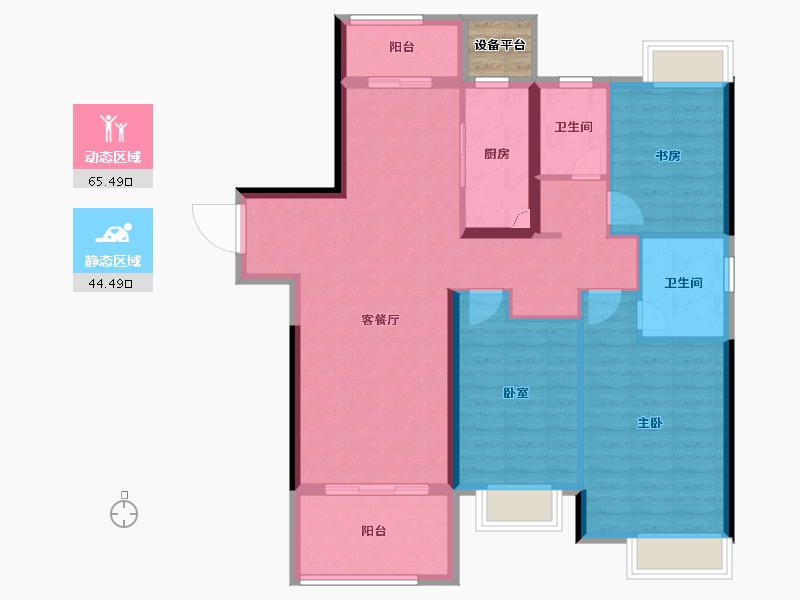 江西省-南昌市-新力渥园-100.84-户型库-动静分区