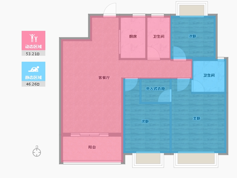 江西省-鹰潭市-中央星城-90.00-户型库-动静分区