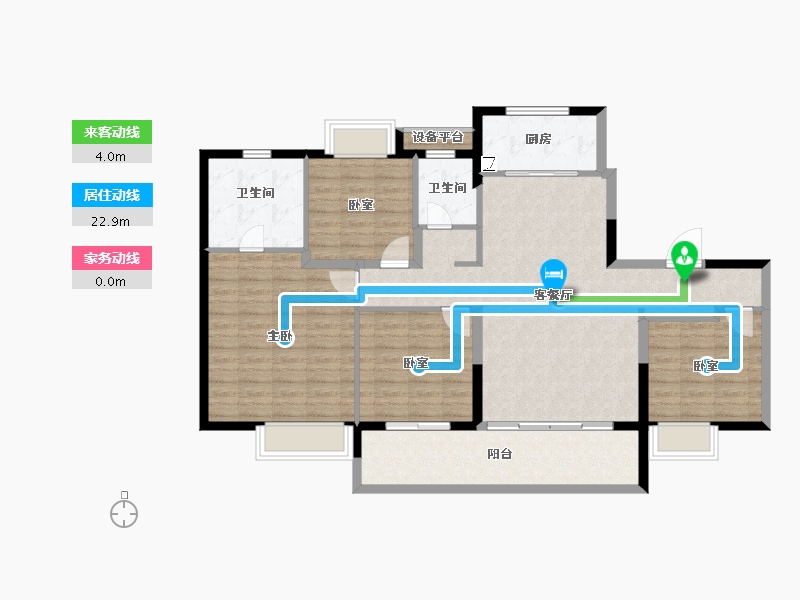 江西省-南昌市-华侨城万科世纪水岸-117.62-户型库-动静线