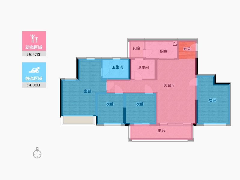 重庆-重庆市-金科禹洲府-98.05-户型库-动静分区