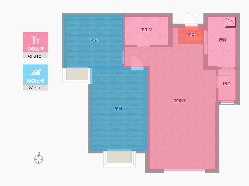 甘肃省-兰州市-天庆国际新城四期-70.41-户型库-动静分区