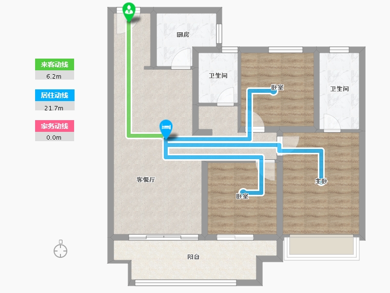 河南省-信阳市-建业黄国府-90.18-户型库-动静线