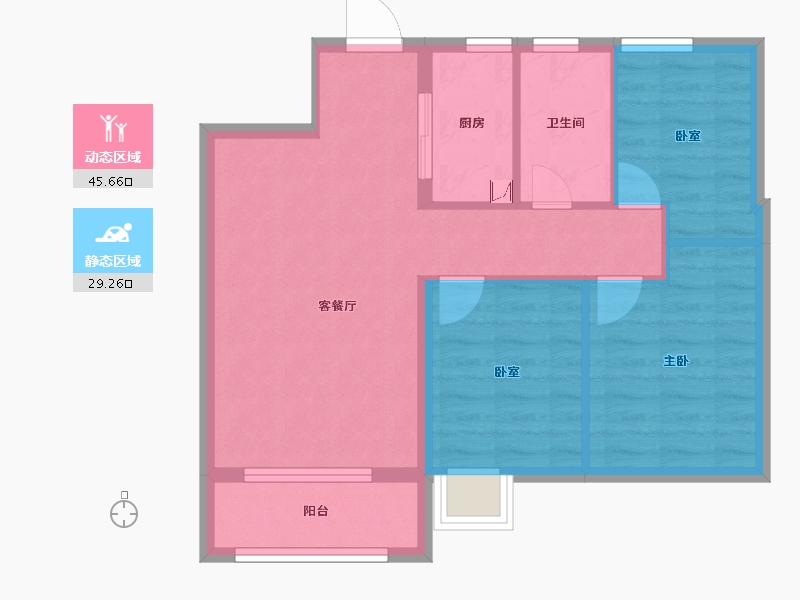 江西省-南昌市-慧谷智立方-66.79-户型库-动静分区