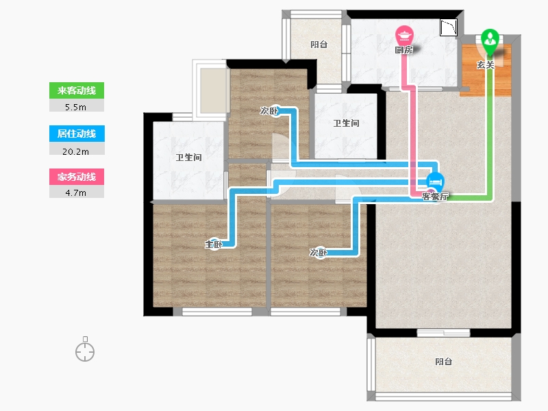 广东省-湛江市-华邦・�h珑湾-77.62-户型库-动静线