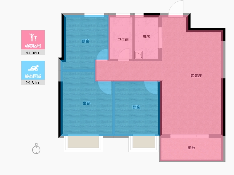 江西省-南昌市-慧谷智立方-67.39-户型库-动静分区