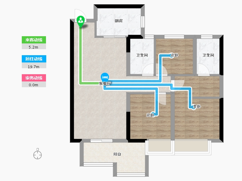 湖南省-长沙市-蓝光雍锦半岛-78.01-户型库-动静线