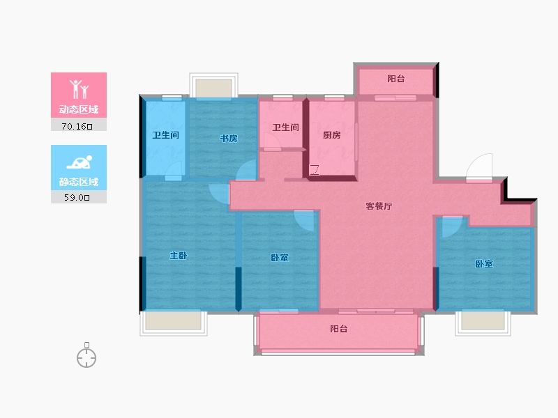 江西省-南昌市-华侨城万科世纪水岸-116.44-户型库-动静分区