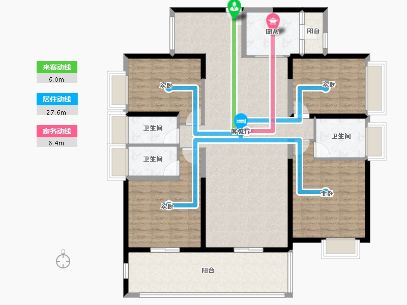 广东省-阳江市-丰泰公园里-145.82-户型库-动静线