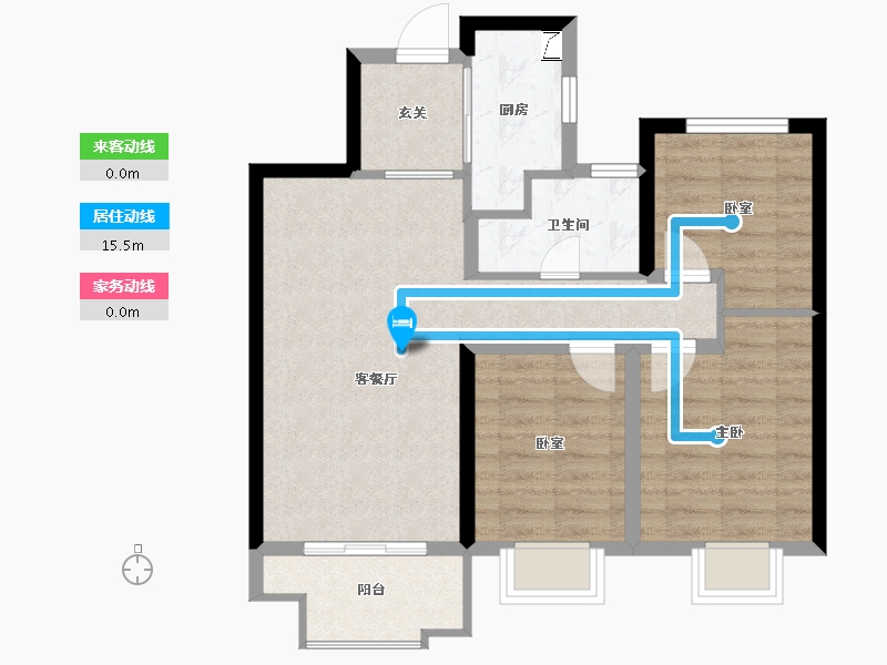 江西省-南昌市-金科・集美天宸-71.34-户型库-动静线