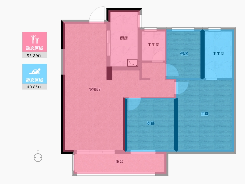 江西省-南昌市-保利华章香颂-84.29-户型库-动静分区