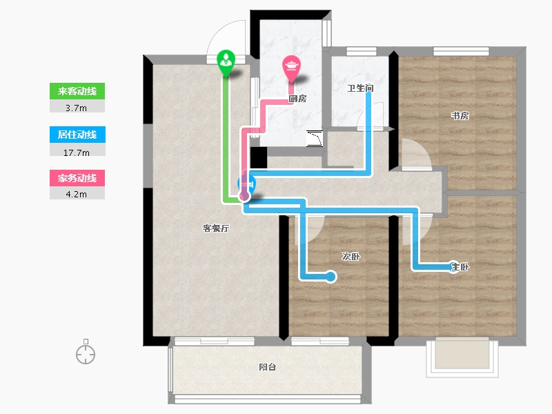 江西省-南昌市-保利华章香颂-76.03-户型库-动静线