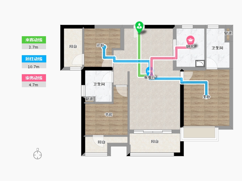 福建省-厦门市-马銮湾1号-81.60-户型库-动静线