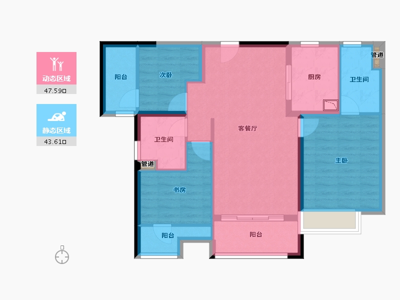 福建省-厦门市-马銮湾1号-81.60-户型库-动静分区