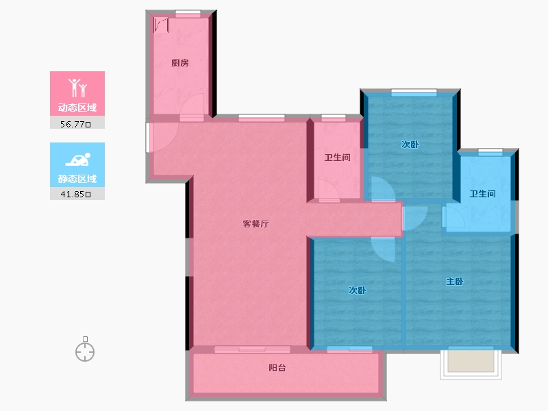 江西省-南昌市-保利华章香颂-88.12-户型库-动静分区