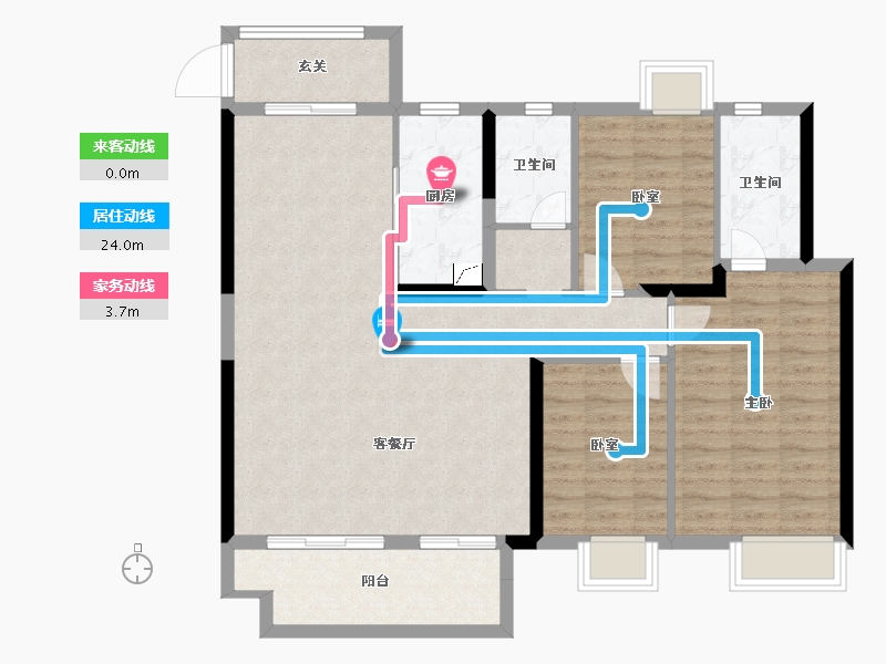 江西省-南昌市-美的花湾城-104.40-户型库-动静线