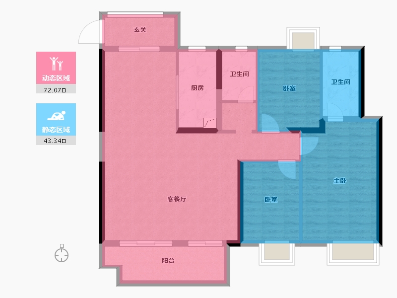 江西省-南昌市-美的花湾城-104.40-户型库-动静分区