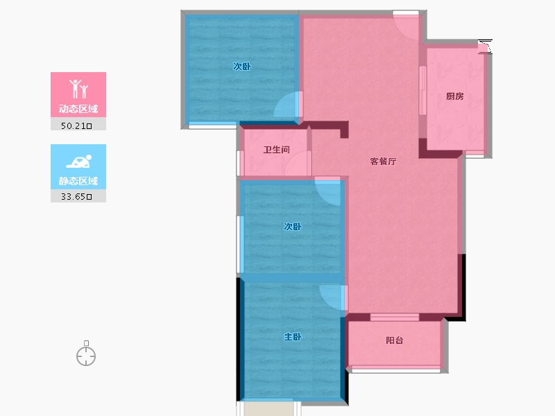 湖南省-长沙市-顺舟旺城-74.09-户型库-动静分区