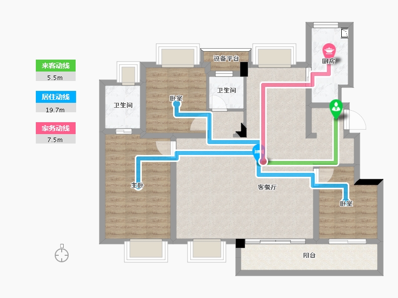 江西省-南昌市-鸿海高新中心・溪园-97.09-户型库-动静线