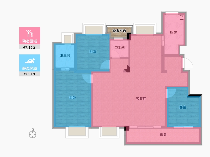 江西省-南昌市-鸿海高新中心・溪园-97.09-户型库-动静分区