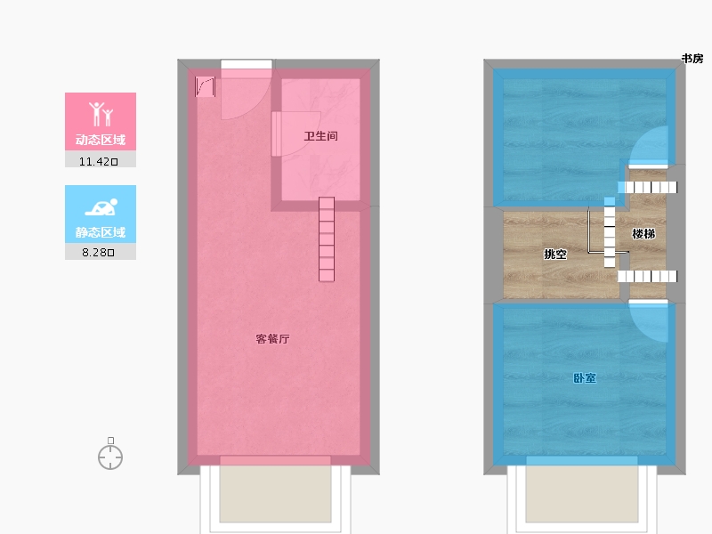 江西省-南昌市-鸿海高新中心・溪园-18.79-户型库-动静分区