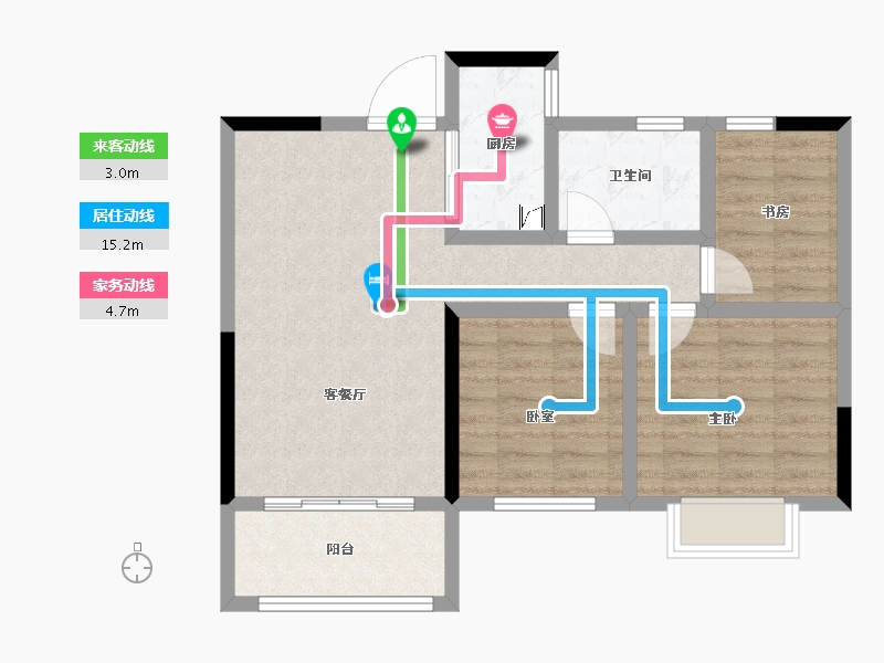 江西省-南昌市-湖畔学苑-71.51-户型库-动静线