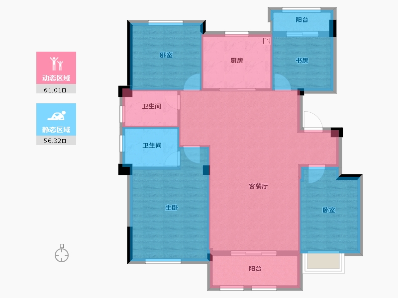 江西省-九江市-托斯卡纳小镇-106.61-户型库-动静分区