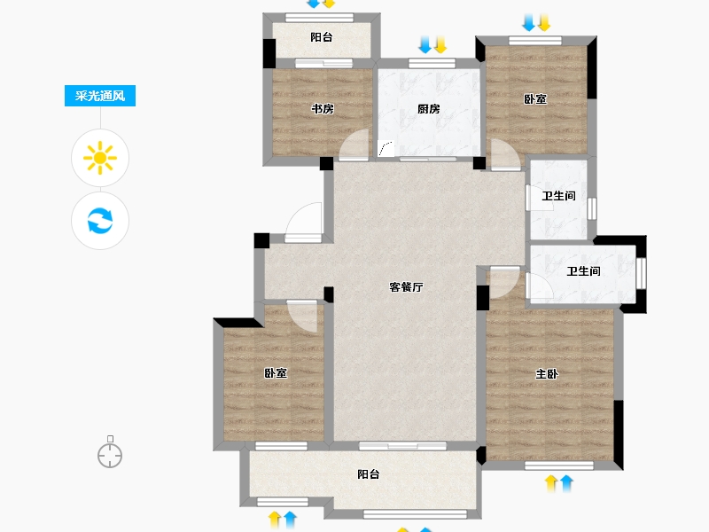 江西省-九江市-托斯卡纳小镇-98.48-户型库-采光通风