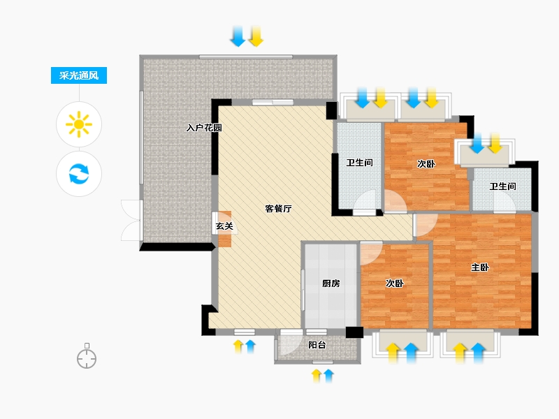 广东省-东莞市-华讯大宅-113.47-户型库-采光通风