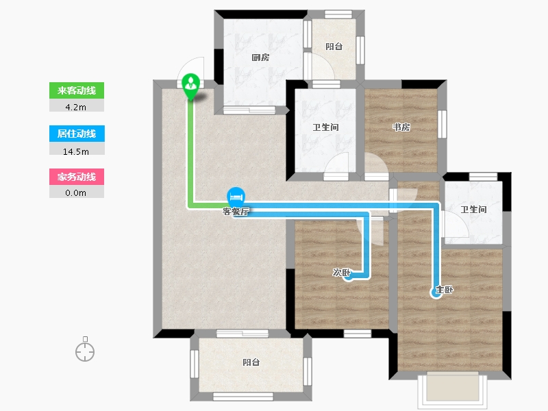 广西壮族自治区-南宁市-九樾府-73.98-户型库-动静线