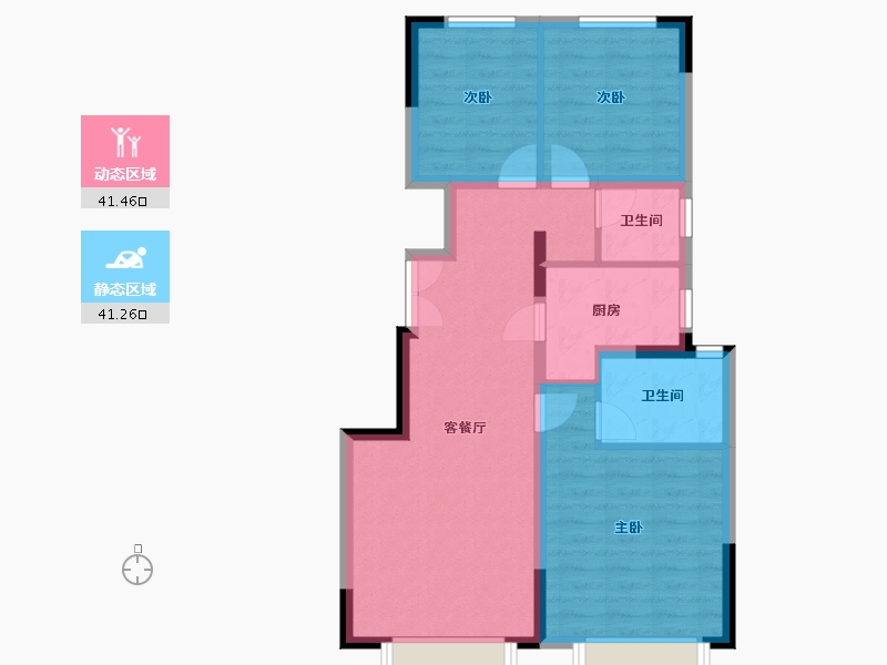 河北省-秦皇岛市-富力金禧-73.85-户型库-动静分区