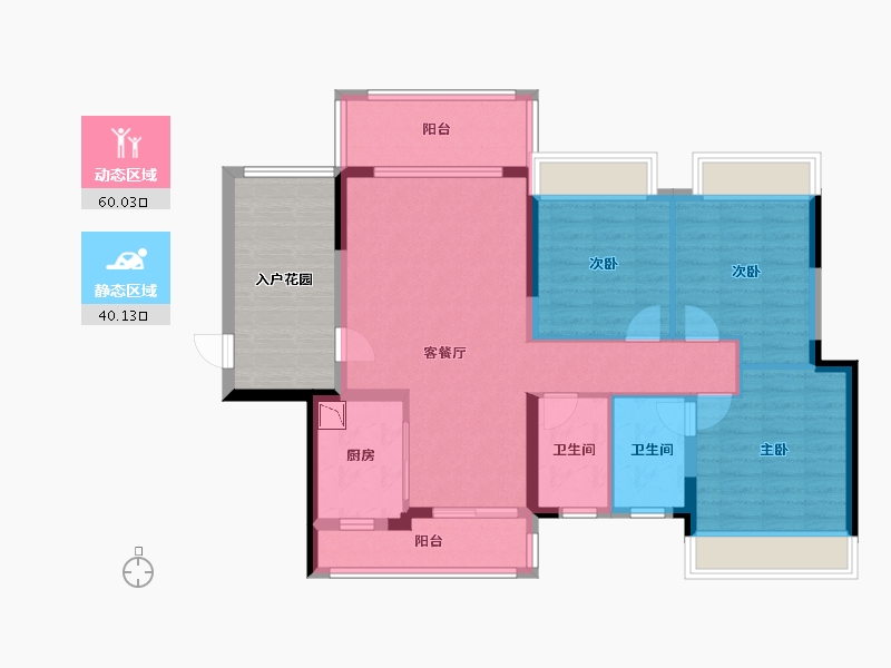 广东省-中山市-美林春天-100.70-户型库-动静分区