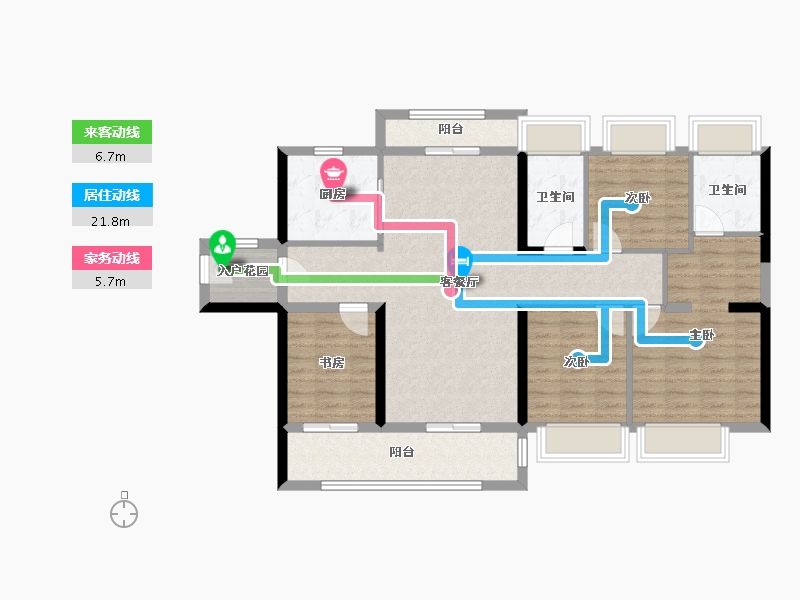 广东省-广州市-广州亚运城天峯-106.45-户型库-动静线