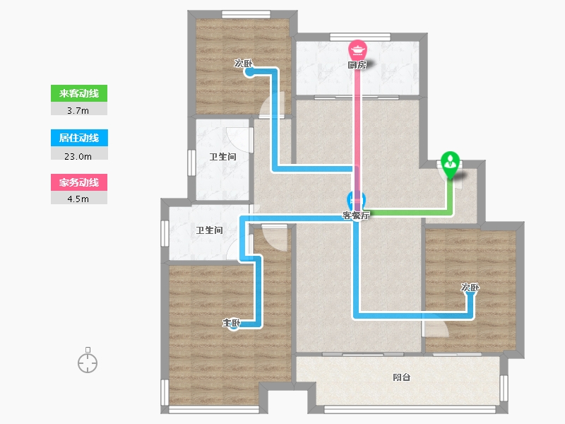 安徽省-合肥市-中海嶺湖湾-98.07-户型库-动静线