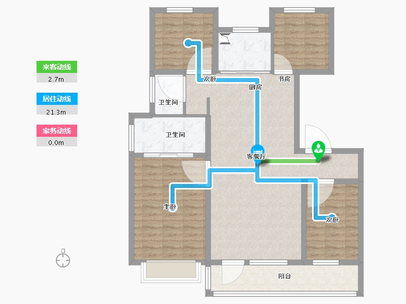 山东省-烟台市-瑞东・瑞学府-108.00-户型库-动静线