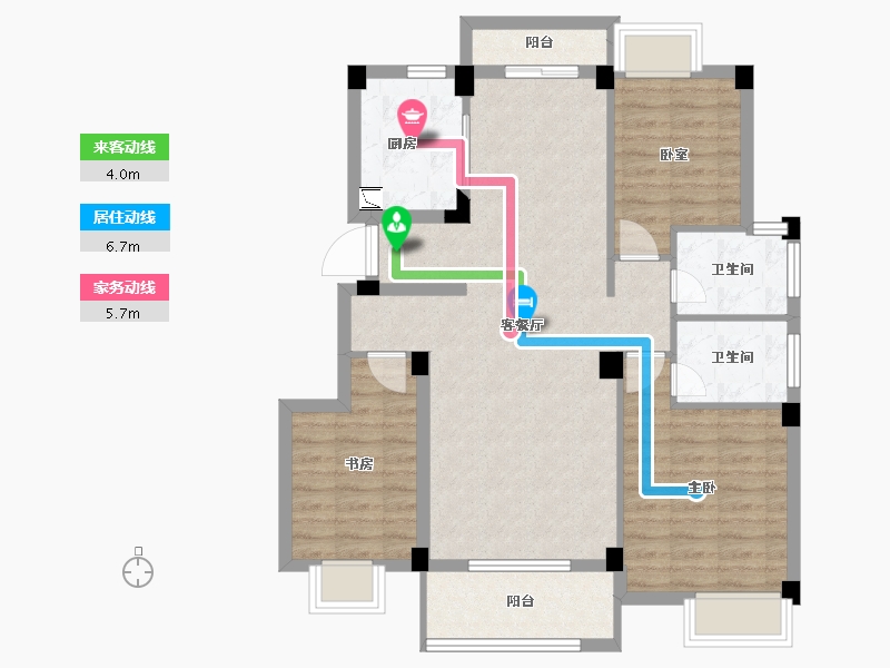 江西省-九江市-国豪美庐湾-90.02-户型库-动静线