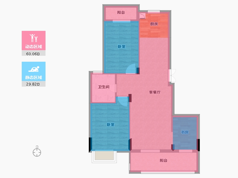 江西省-九江市-国豪美庐湾-76.14-户型库-动静分区