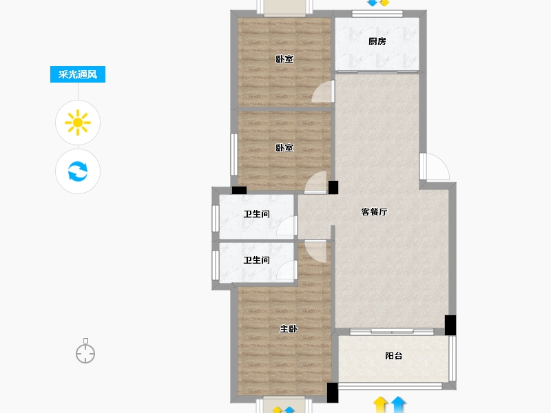 江西省-九江市-君悦府-92.45-户型库-采光通风