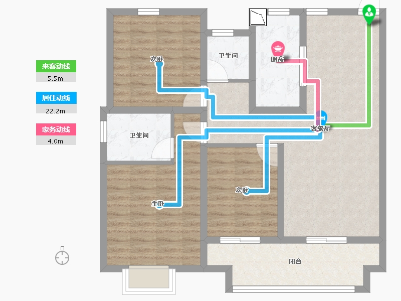 山东省-德州市-中梁金麟府-89.59-户型库-动静线