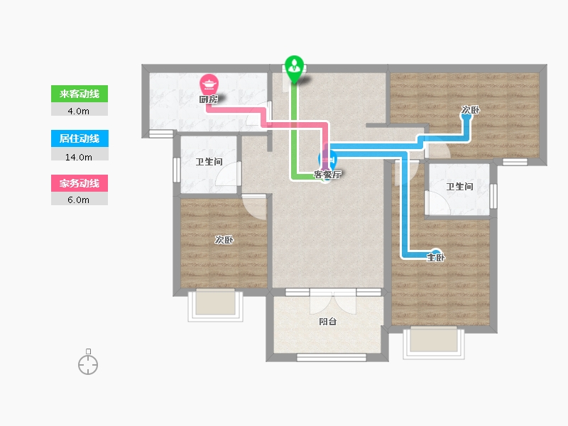 湖北省-襄阳市-顺景华府-83.10-户型库-动静线