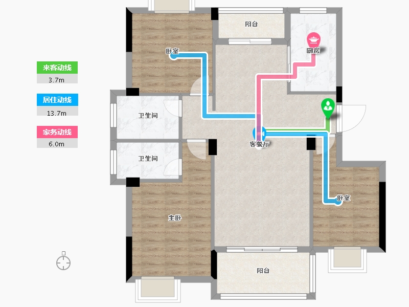 江西省-九江市-君悦府-95.65-户型库-动静线