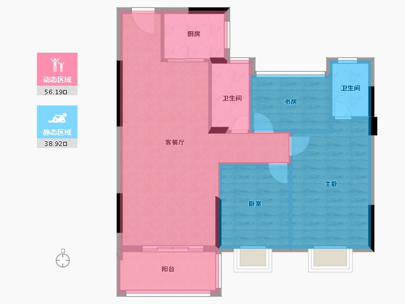 江西省-九江市-君悦府-86.59-户型库-动静分区