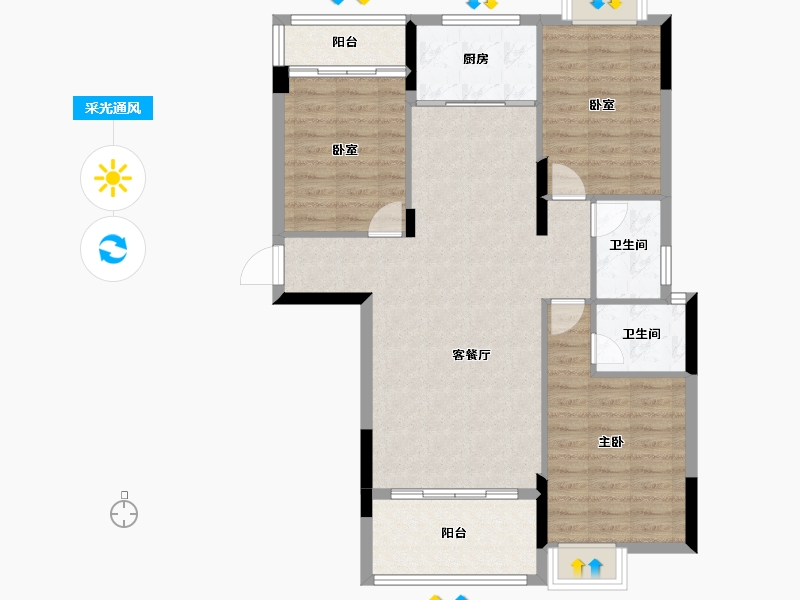 江西省-九江市-君悦府-95.46-户型库-采光通风