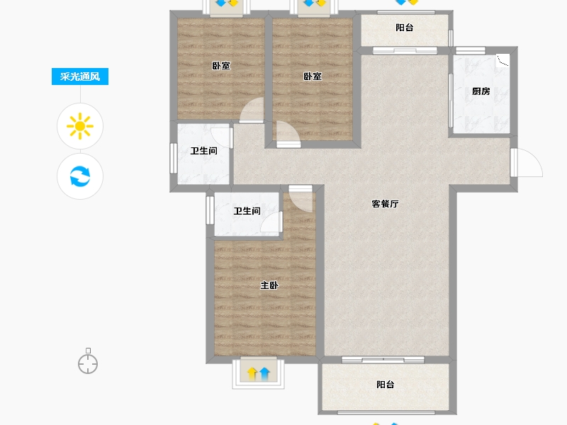 江西省-九江市-晨光・博学府-104.03-户型库-采光通风