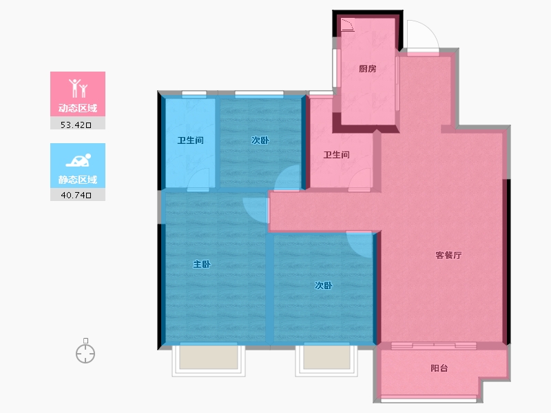 江西省-九江市-金科・财富名门-84.06-户型库-动静分区