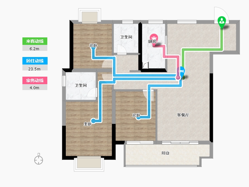 江西省-九江市-金科・财富名门-96.86-户型库-动静线