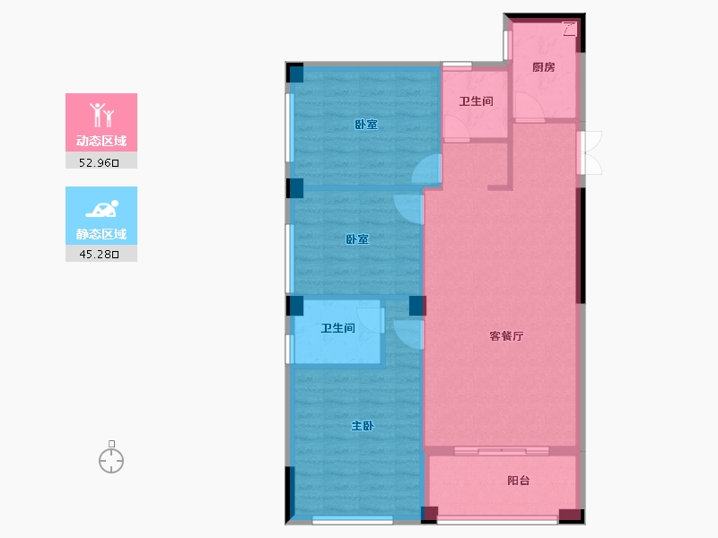 浙江省-衢州市-润城・梅林印象-89.06-户型库-动静分区