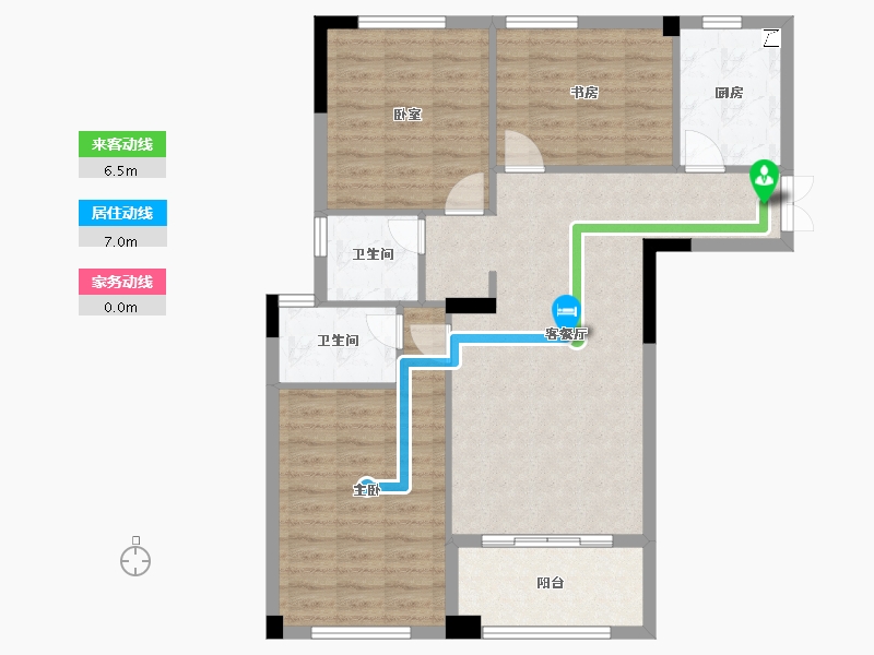 浙江省-衢州市-润城・梅林印象-91.28-户型库-动静线